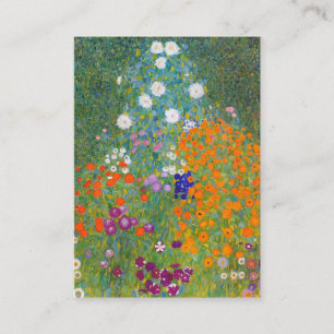 Gustav Klimt: Blomsterträdgård Visitkort