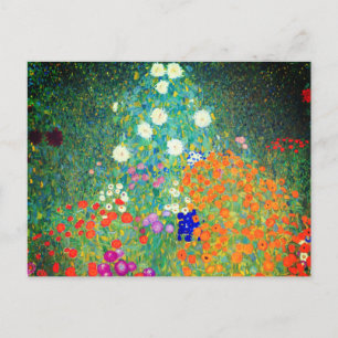 Gustav Klimt Blomsterträdgård Vykort