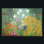Gustav Klimt blomsterträdgårdbordstablett Bordstablett<br><div class="desc">Gustav Klimt blomsterträdgårdbordstablett. Oljemålning på kanfas från 1907. Avslutat under hans guld- arrangera gradvis, blomsterträdgården är en av Klimts mest berömd landskap målningar. Sommarfärgerna brister framåt i detta arbete med en härlig blandning av orangen, rött som är purpurfärgad, blått, rosor, och vit blomstrar. En underbar gåva för fläktar av Gustav...</div>
