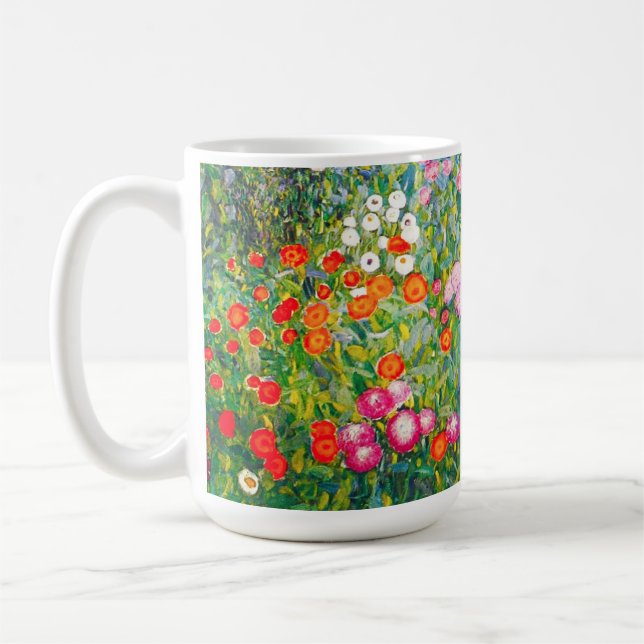 Gustav Klimt blomsterträdgårdmugg Kaffemugg (Vänster)