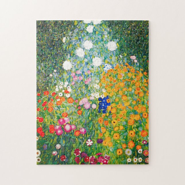 Gustav Klimt blomsterträdgårdpussel Pussel (Vertikal)