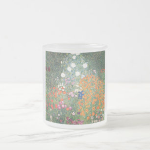 Gustav Klimt Blumengarten Frostad Glasmugg