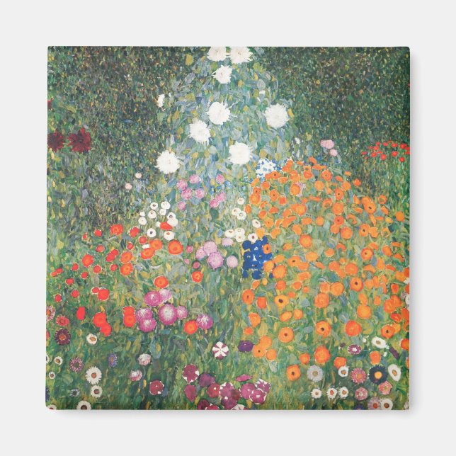 Gustav Klimt Blumengarten Magnet (Framsidan)