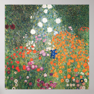 Gustav Klimt Blumengarten Poster