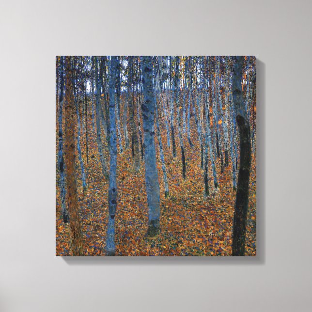 Gustav Klimt - Bokskog I Canvastryck (Framsida)