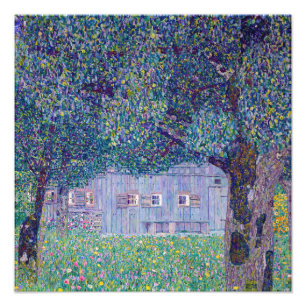 Gustav Klimt - Bondgård i Övre Österrike Fototryck