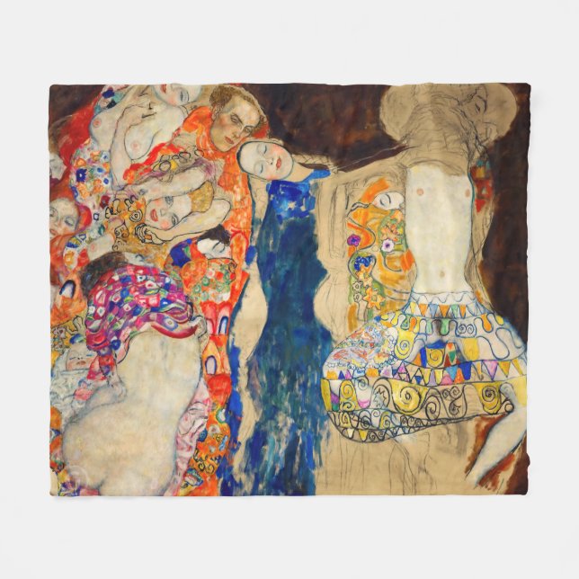 Gustav Klimt - Briden (oavslutad) Fleecefilt (Framsidan (Horisontell))