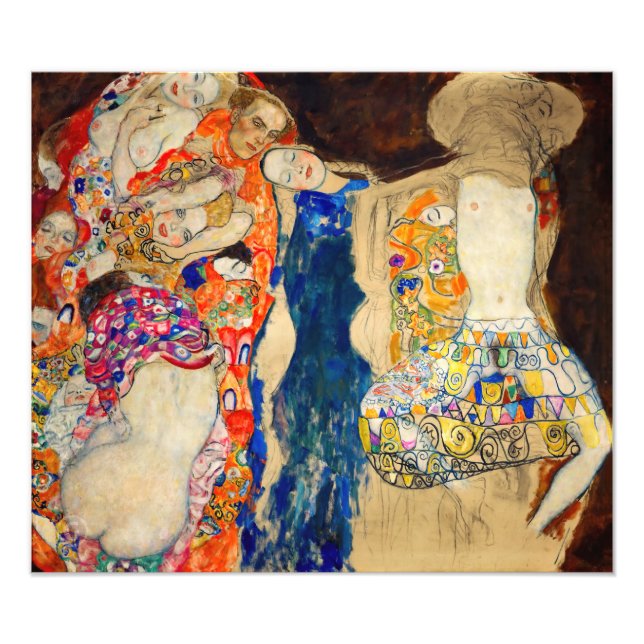 Gustav Klimt - Briden (oavslutad) Fototryck (Framsidan)