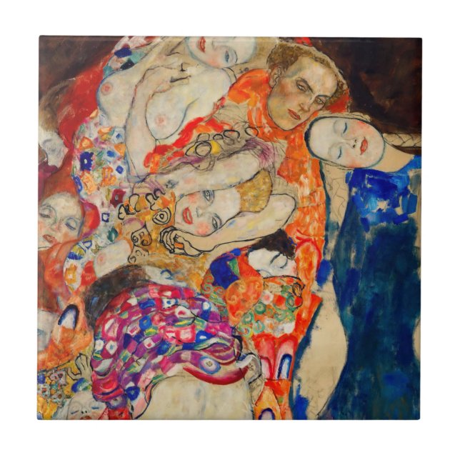 Gustav Klimt - Briden (oavslutad) Kakelplatta (Framsidan)