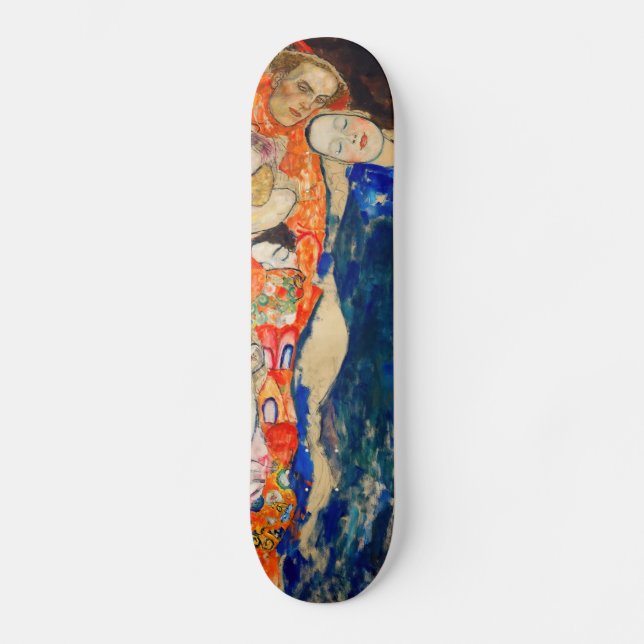 Gustav Klimt - Briden (oavslutad) Mini Skateboard Bräda 18,5 Cm (Framsida)