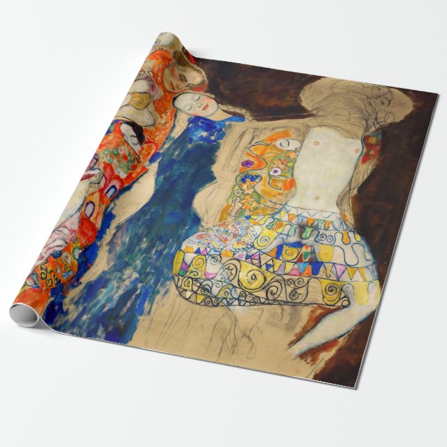 Gustav Klimt - Briden (oavslutad) Presentpapper (Utrullad)