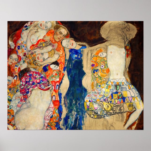 Gustav Klimt - Bruden (ofullbordad) Poster (Framsidan)