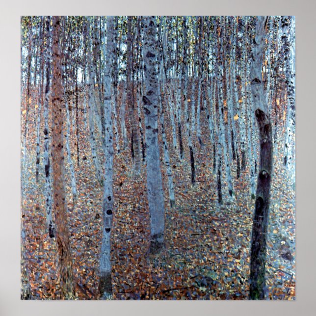 Gustav Klimt Buchenwald Beech Forest Poster (Framsidan)