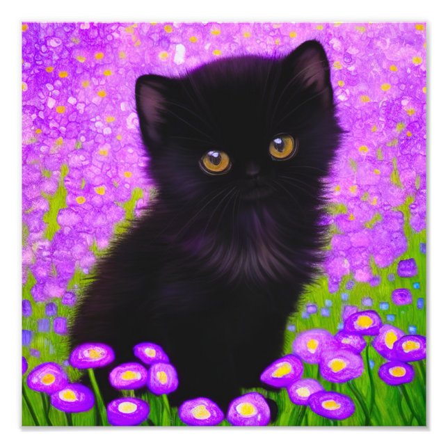 Gustav Klimt Cat Fototryck (Framsidan)