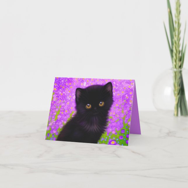 Gustav Klimt Cat Inbjudan (Framsida)
