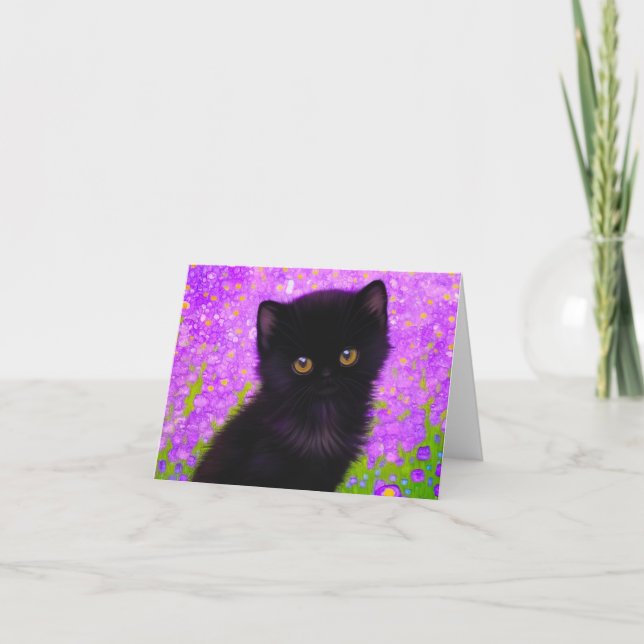 Gustav Klimt Cat Inbjudan (Framsida)