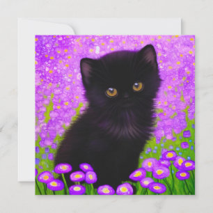 Gustav Klimt Cat Inbjudningar