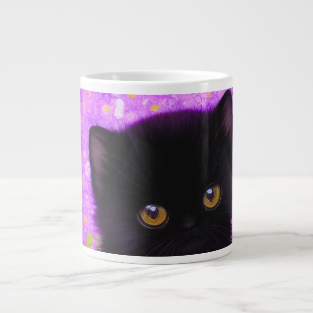 Gustav Klimt Cat Jumbo Mugg (Framsidan)