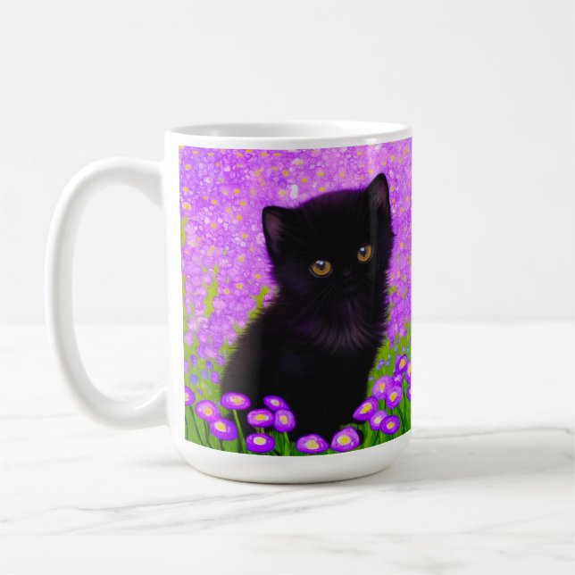 Gustav Klimt Cat Kaffemugg (Vänster)