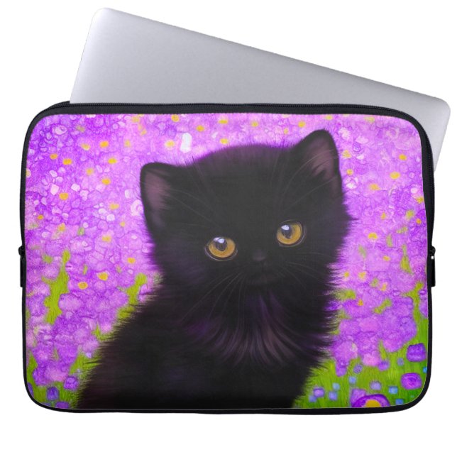 Gustav Klimt Cat Laptop Fodral (Framsidan)