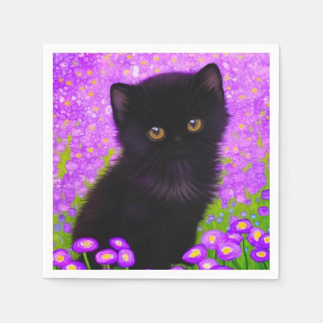 Gustav Klimt Cat Pappersservett (Framsidan)