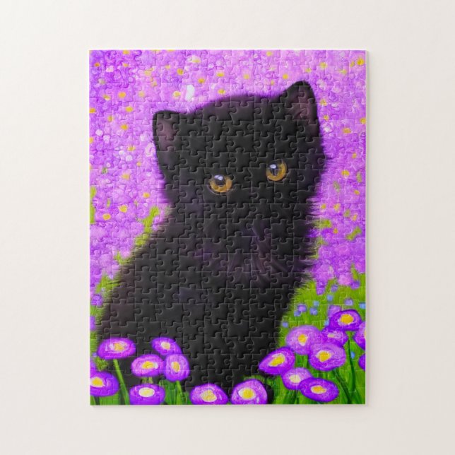 Gustav Klimt Cat Pussel (Vertikal)