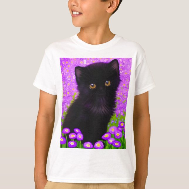 Gustav Klimt Cat T Shirt (Framsida)