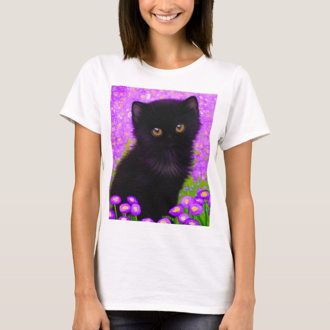 Gustav Klimt Cat T Shirt (Framsida)