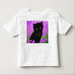 Gustav Klimt Cat T Shirt<br><div class="desc">Småbarn T-Shirt med en Gustav Klimt-katt! Denna flytande kattunge ligger i en grönt fält i lila blommor. En perfekt gåva till kattälskare och österrikiska konstentusiaster!</div>