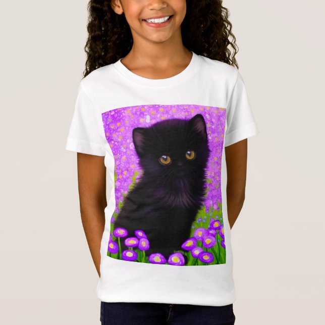 Gustav Klimt Cat T Shirt (Framsida)