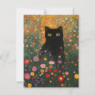 Gustav Klimt Cat Vintage vykort