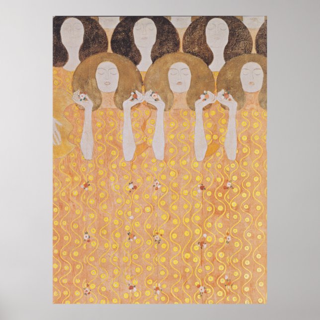 Gustav Klimt - Chor der Paradiesengel Poster (Framsidan)