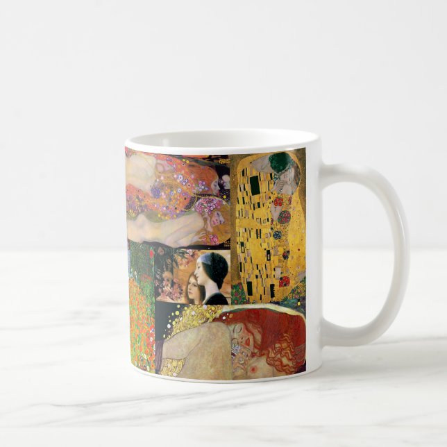 Gustav Klimt , Collage Kaffemugg (Höger)