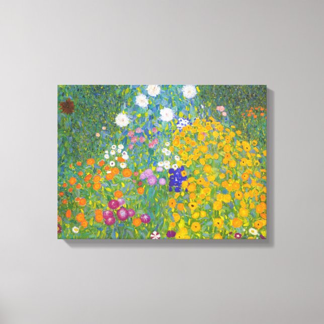 Gustav Klimt Cottage Garden Canvastryck (Framsida)