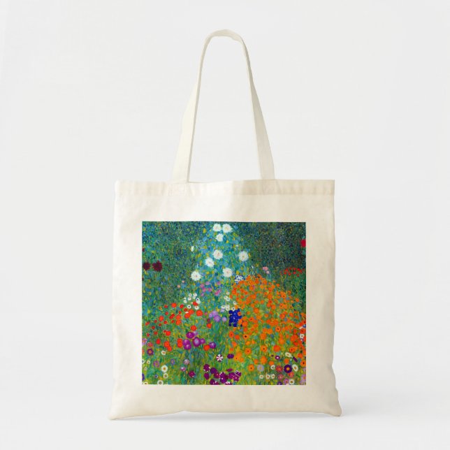 Gustav Klimt Cottage Garden Tygkasse (Framsidan)