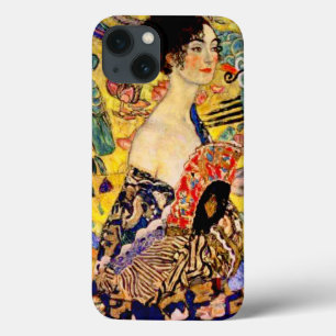 Gustav Klimt Dam med Fläkt