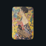 Gustav Klimt - Dam med Fläkt Badrumsmatta<br><div class="desc">Dam med Fläkt - Gustav Klimt,  Oil on Canvas,  1917-1918</div>