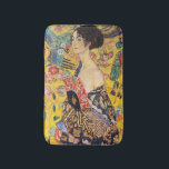 Gustav Klimt - Dam med Fläkt Badrumsmatta<br><div class="desc">Dam med Fläkt - Gustav Klimt,  Oil on Canvas,  1917-1918</div>