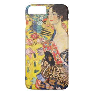 Gustav Klimt dam med fläkt