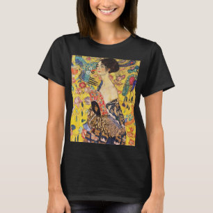 Gustav Klimt Dam med Fläkt T Shirt