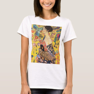 Gustav Klimt Dam med Fläkt T Shirt
