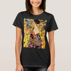 Gustav Klimt Dam med Fläkt T Shirt