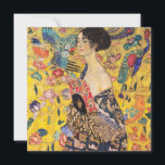 Gustav Klimt - Dam med Fläkt Tack Kort<br><div class="desc">Dam med Fläkt - Gustav Klimt,  Oil on Canvas,  1917-1918</div>