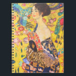 Gustav Klimt Dam med Fläkt vintage art nouveau Anteckningsbok<br><div class="desc">Gustav Klimt Dam med Fläkt vintage art nouveau</div>