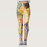 Gustav Klimt Dam med Fläkt vintage art nouveau Leggings<br><div class="desc">Gustav Klimt Dam med Fläkt vintage art nouveau</div>