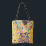 Gustav Klimt Dam med Fläkt vintage art nouveau Tygkasse<br><div class="desc">Gustav Klimt Dam med Fläkt vintage art nouveau</div>