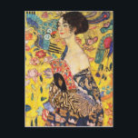 Gustav Klimt Dam med Fläkt Vykort<br><div class="desc">Gustav Klimt Dam med Fläkt vykort</div>