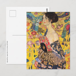Gustav Klimt - Dam med fläkt Vykort