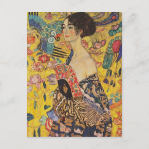 Gustav Klimt - Dam med Fläkt Vykort