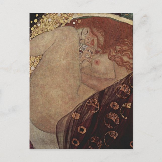 Gustav Klimt - Danae - härligt konstverk Vykort (Framsida)